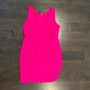 Hot Bodycon Hot Pink Plus Dress